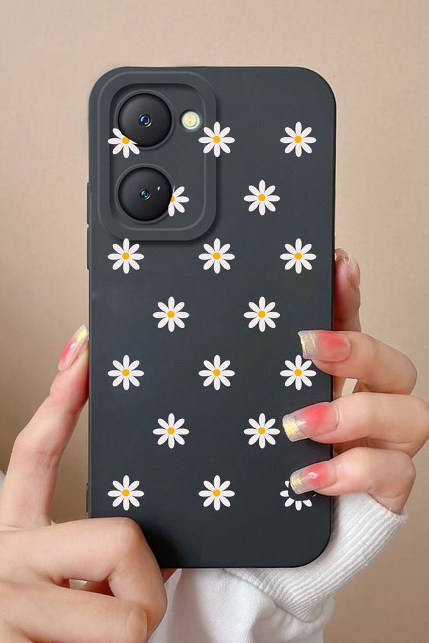Balporsuku Patterned Phone Case Compatible with Vivo Y18 Pdng01 Cover Daisy