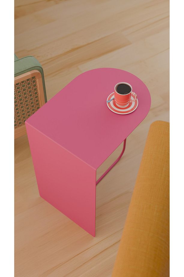 Modern ve Minimalist Yan Sehpa - Yüksek Kalite Çelik, Çok Renkli Seçenekler - 3