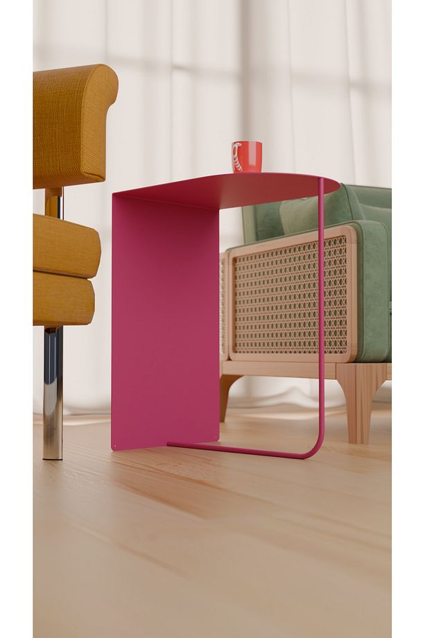 Modern ve Minimalist Yan Sehpa - Yüksek Kalite Çelik, Çok Renkli Seçenekler - 6