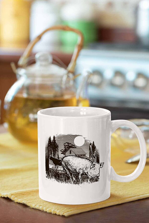 كوب مطبوع على شكل خنزير - 1