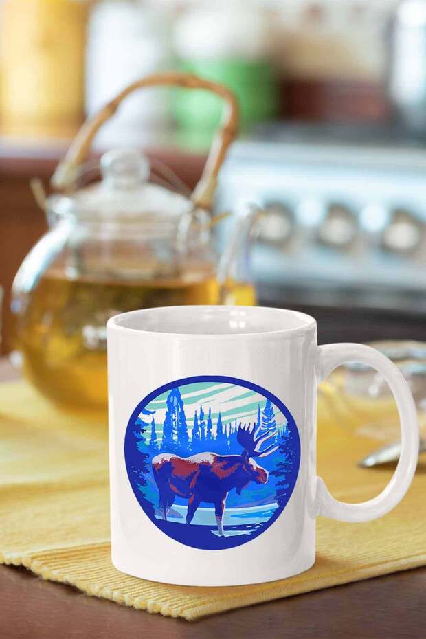 كوب بطبعة غزال - 1