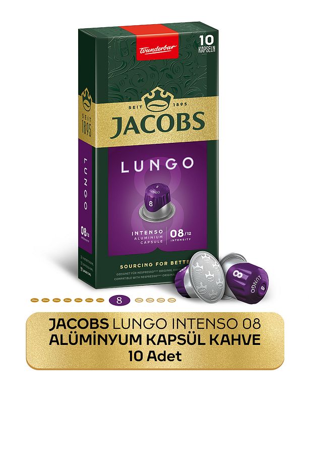 Lungo 8 Intenso Nespresso Uyumlu Alüminyum Kapsül Kahve 10 Adet - 1