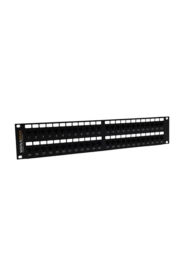 Signamax 2U 48 Port Cat3 Patch Panel 2U Siyah