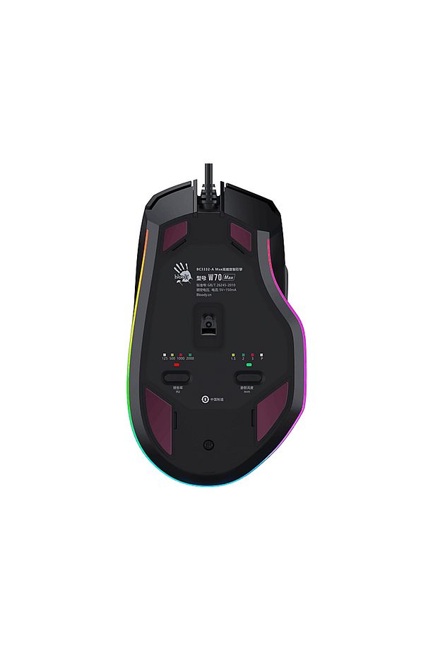 BLOODY W70 Max 10K CPI Optik RGB Kablolu Gaming Mouse Siyah - 3