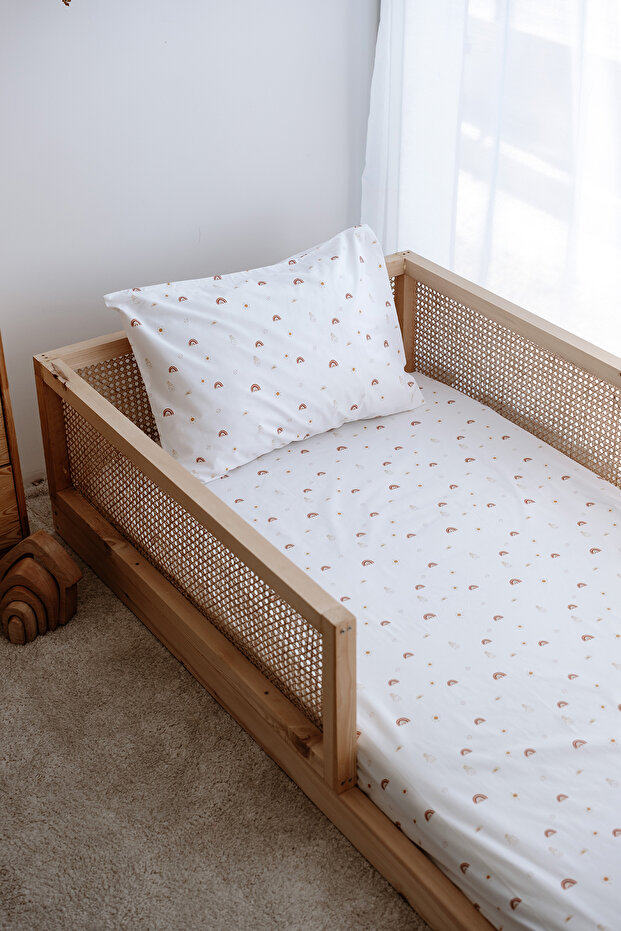 طقم ملاءات مطاطية مفردة |   بوهو قوس قزح - 1