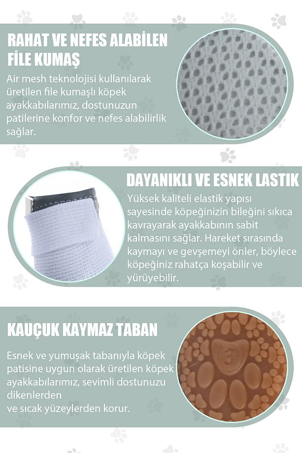 Köpek Ayakkabısı - Lastikli Köpek Ayakkabısı - Kaydırmaz Kauçuk Taban Köpek Ayakkabısı - 6