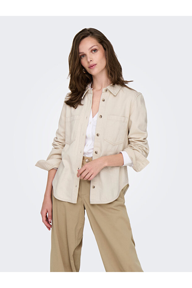 Women's 100% Cotton Slim Fit Denim Shirt - 15338783