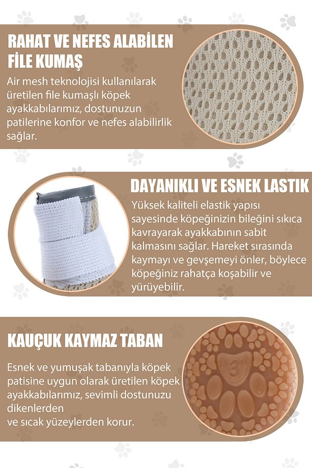 Köpek Ayakkabısı - Lastikli Köpek Ayakkabısı - Kaydırmaz Kauçuk Taban Köpek Ayakkabısı - 6