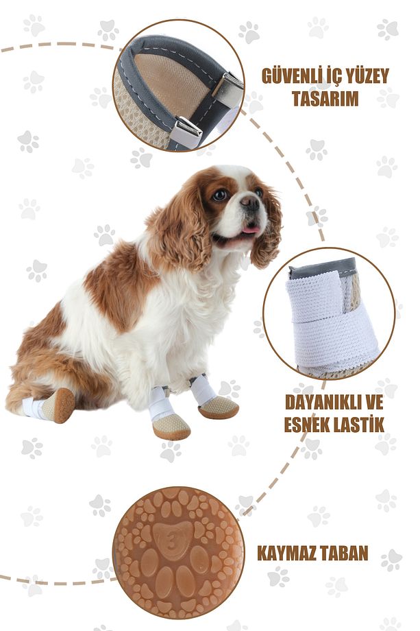 Köpek Ayakkabısı - Lastikli Köpek Ayakkabısı - Kaydırmaz Kauçuk Taban Köpek Ayakkabısı - 7