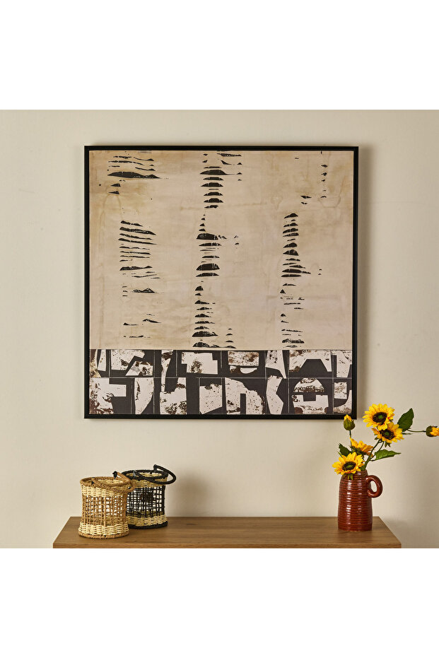 Deco Oasis Tablo - Bej - 80x80 cm - 1