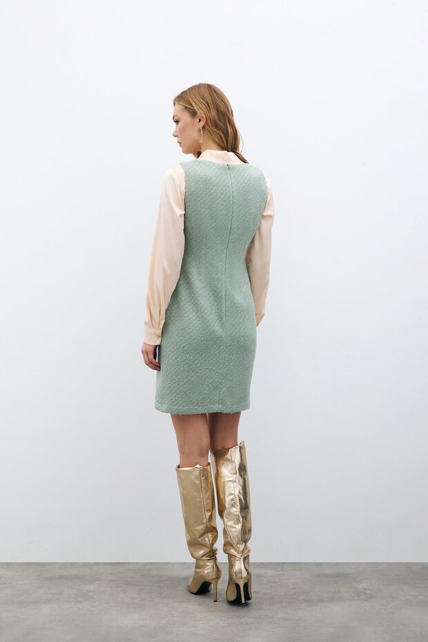 Mini Tüvit Elbise - Mint - 8