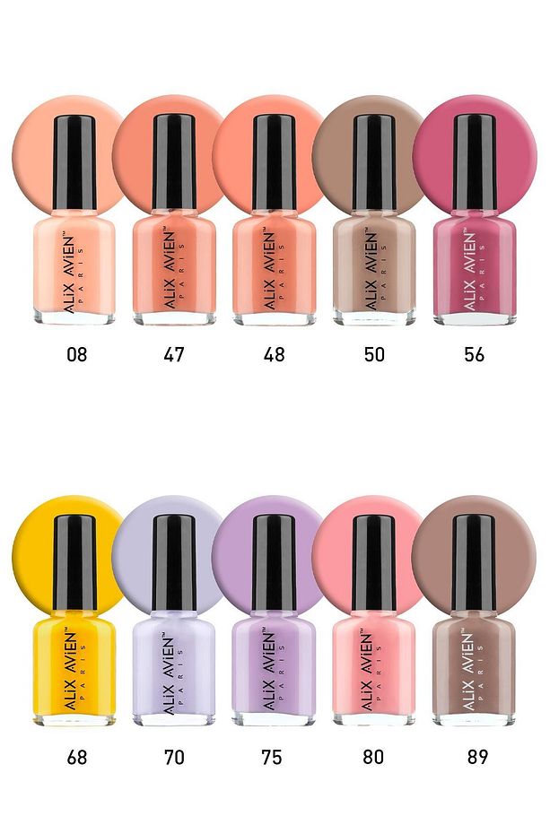 Yüksek Pigmentli Uzun Süre Kalıcı Hızlı Kuruma Sağlayan Parlak Bitişli Oje 10'lu Nail Lacquer Set 02 - 4