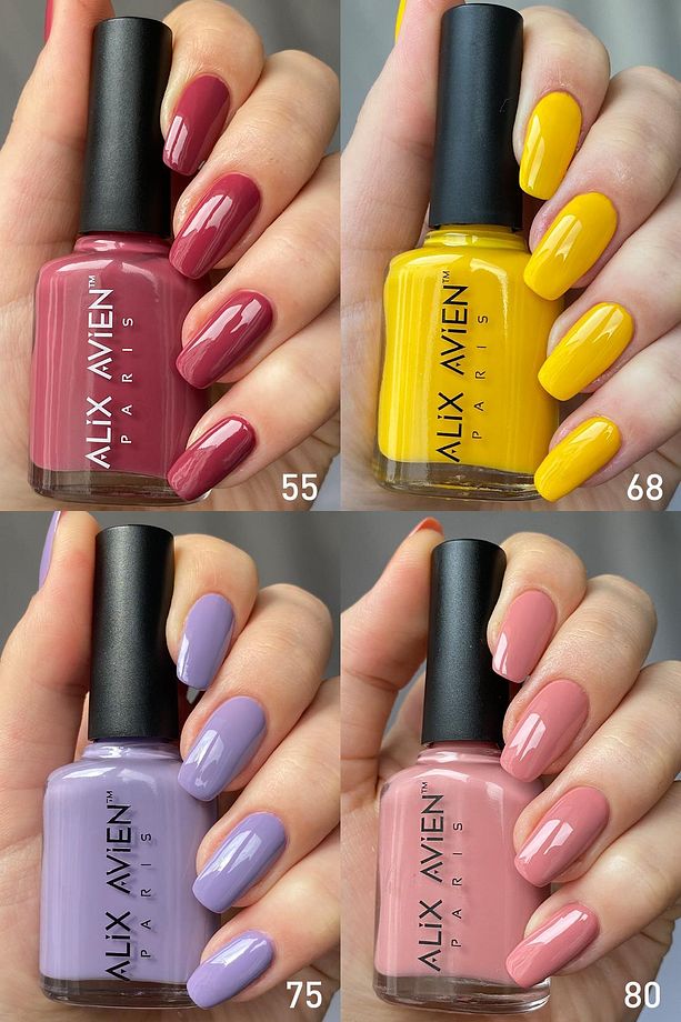 Yüksek Pigmentli Uzun Süre Kalıcı Hızlı Kuruma Sağlayan Parlak Bitişli Oje 10'lu Nail Lacquer Set 02 - 3