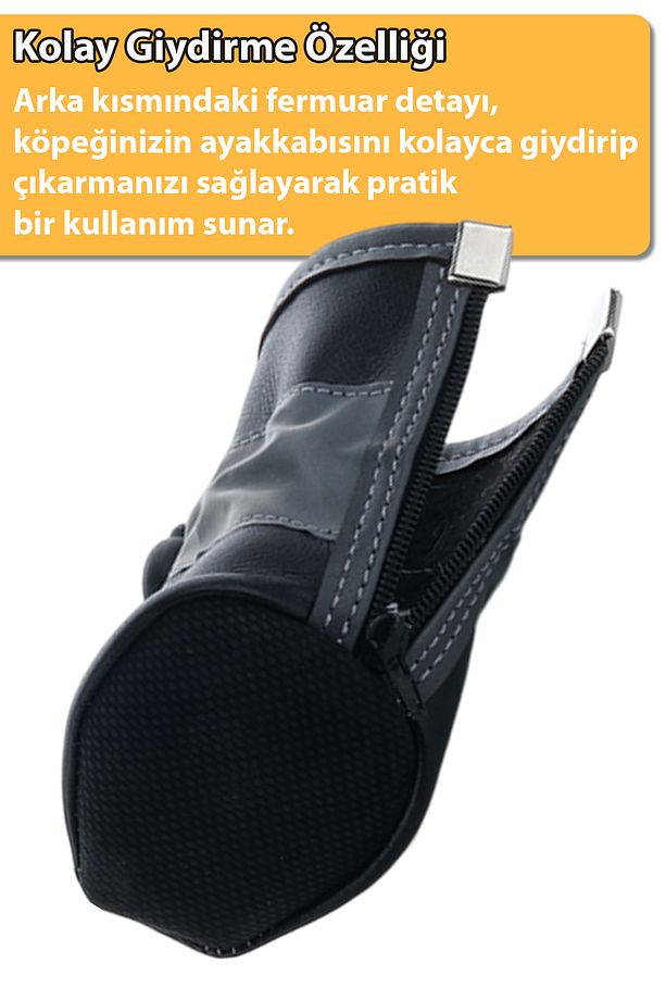 Köpek Ayakkabısı - Suni Deri Köpek Ayakkabısı - Poliüretan Taban Köpek Ayakkabısı - 6