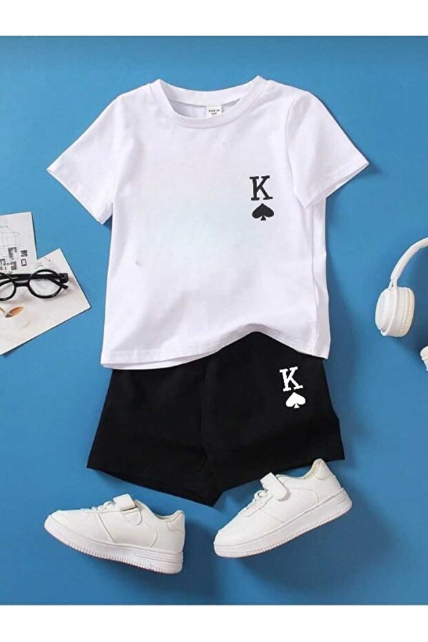 بدلة أطفال مطبوعة على شكل حرف K