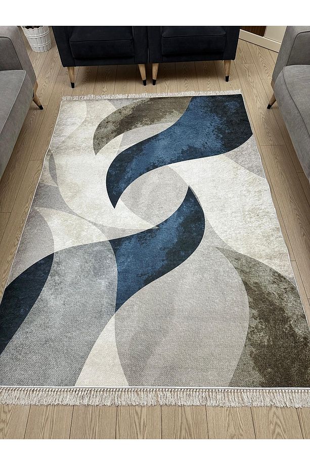 Yıkanabilir Kaymaz Taban Salon ve Oturma odası Halısı 4m² Dört Metrekare ve 6m² Altı Metrekare Ölçü - 3