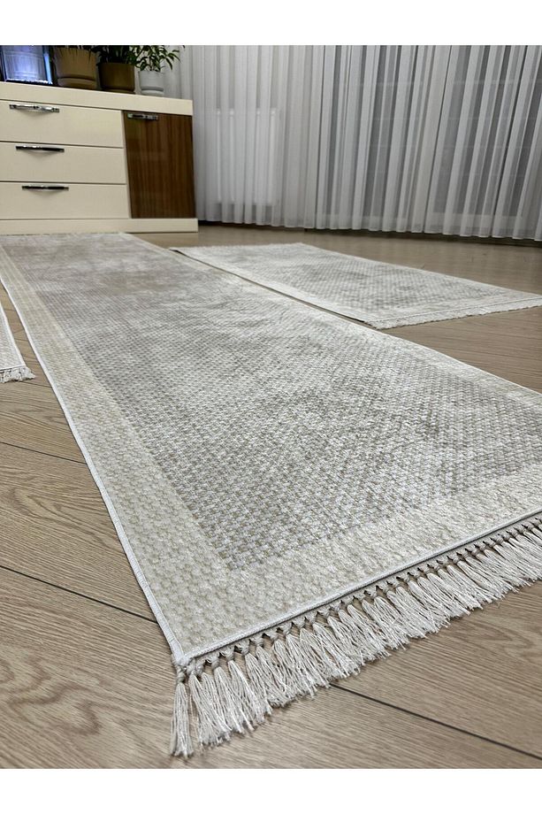 Yatak Odası Halısı Seti 3 'lü Yatak Odası Halı Takımı 2 Adet 80x150 1 Adet 80x300 Cm Halı Seti - 4