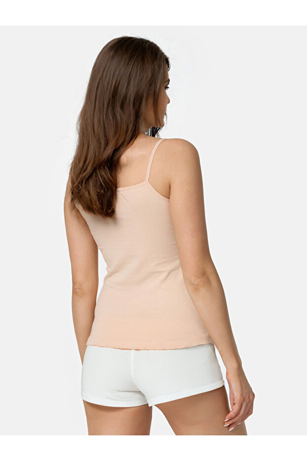 Novelle 3'lü Basic Pamuk Ip Askı Atlet - 4