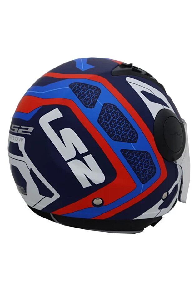 AIRFLOW ANDROID MAT MAVİ-KIRMIZI KASK - 2