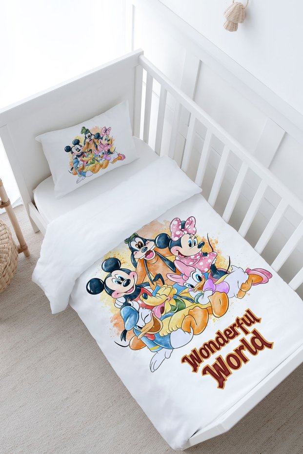 Baby Size (Without Sheets) Duvet Cover Set 100X150 cm - Cartoon Series - Little Mouse and All His Friends