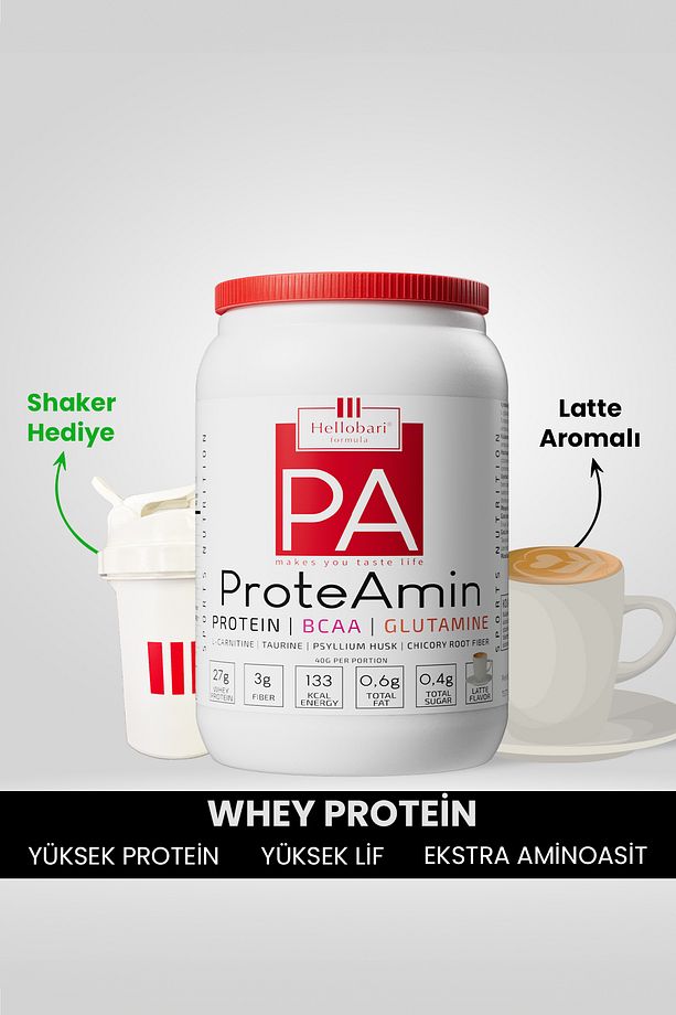 ProteAmin | Whey Protein - BCAA - Glutamin | Latte Aromalı | 28 Porsiyon - 1