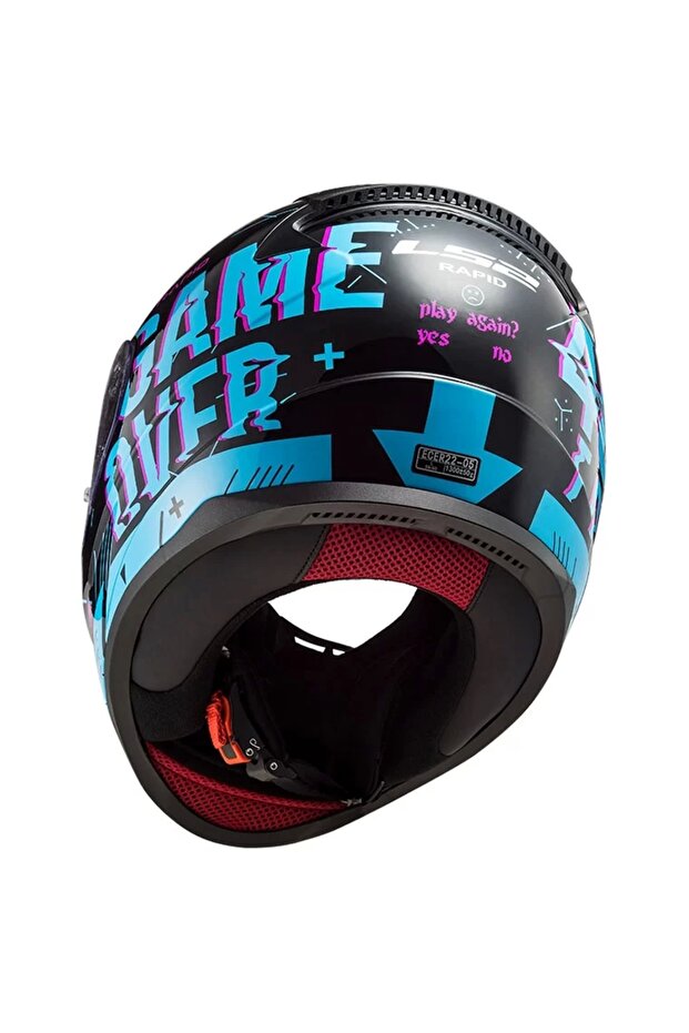 RAPID PLAYER SİYAH-MAVİ KASK - 2