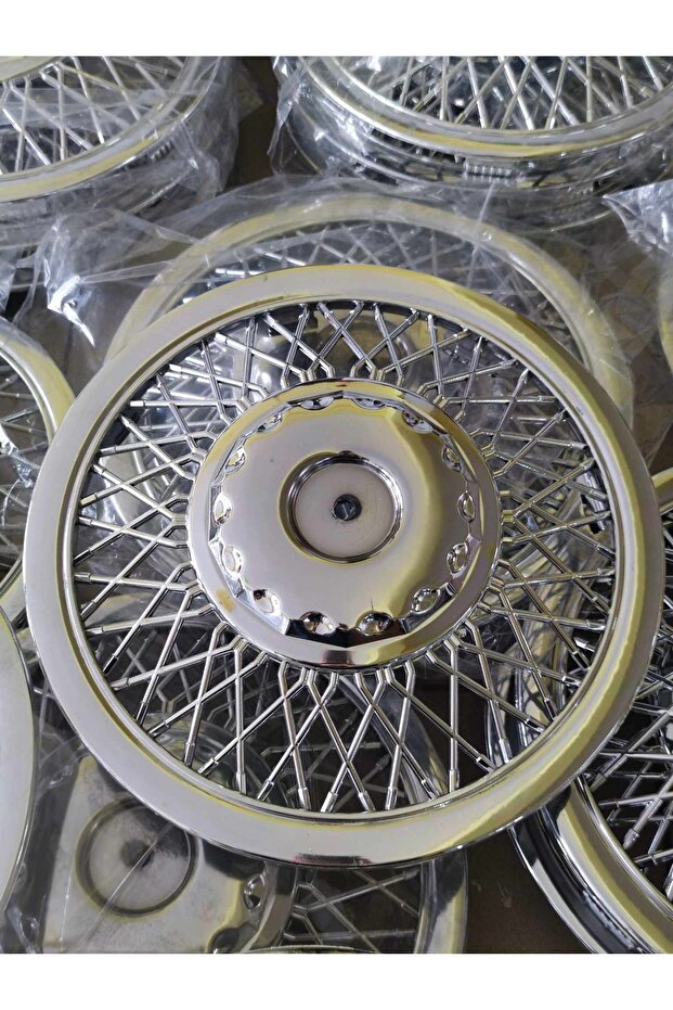 15 İNÇ TELLİ KROM JANT KAPAK TAKIMI (4 ADET) EN GARANTİSİ - 1
