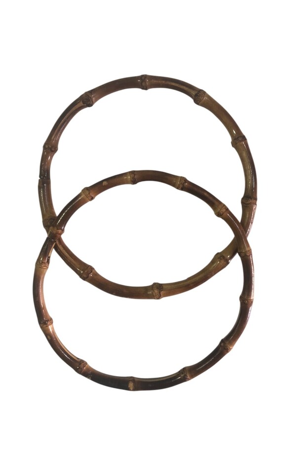 Yuvarlak Bambu Çanta Sapı 15 Cm