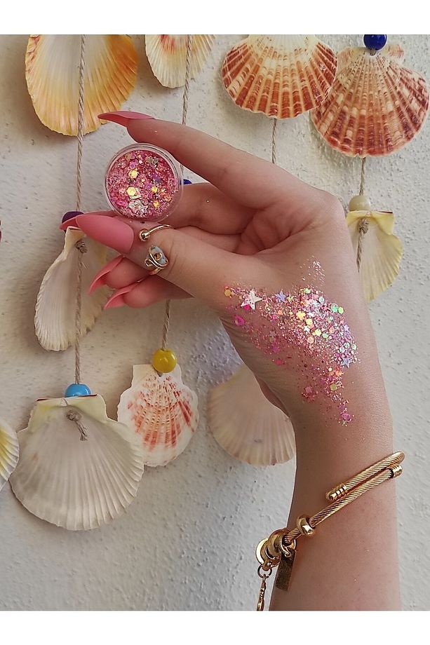 Parlak Glitter Simli Far Jel Forumlu Parlak Işıltılı Vücut-yuz Simi - 7