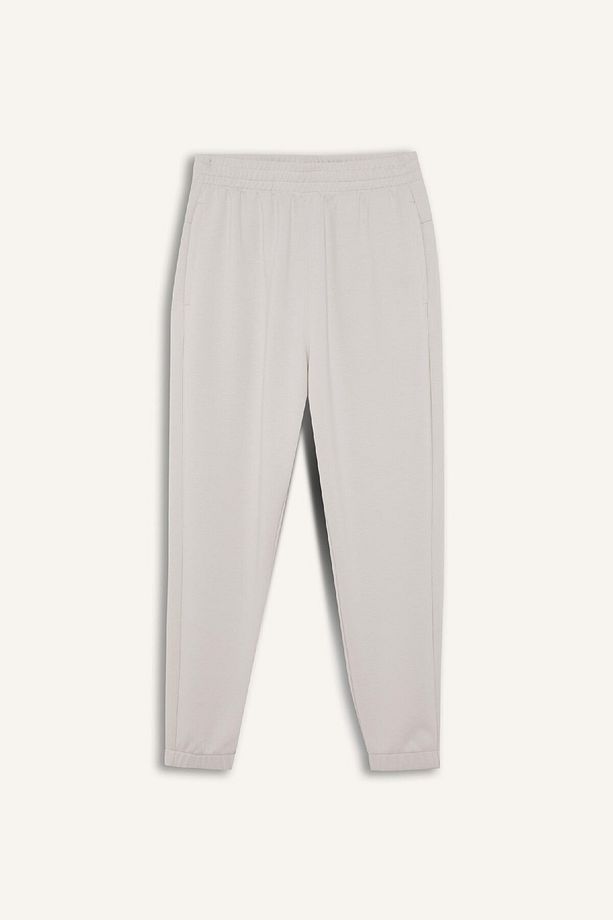 Fit Standart Fit Sporcu Jogger Eşofman Altı Skuba Dalgıç Kumaş Beli Bağcıklı Lastikli Paça D7 - 7