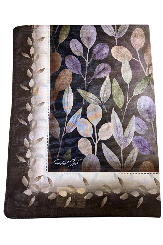Sparkling Leaf Pattern Silky Efsun Shawl - 1