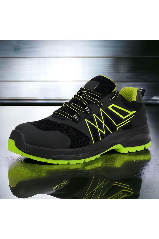 İş Ayakkabısı Çelik Demir Burunlu İş Güvenlik İnşaat Fabrika Ayakkabısı Bağcıklı Ayakkabı 42 Numara - 4
