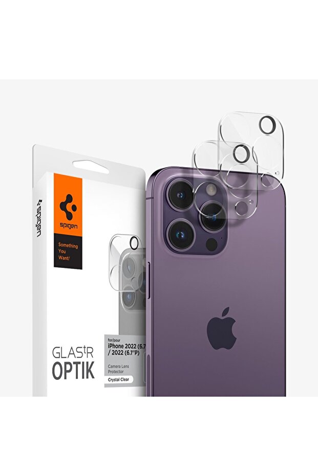 واقي زجاجي لعدسة الكاميرا لهاتف iPhone 16/15/14 Pro Max-Pro GLAS.tR Optic قطعتان شفاف كريستالي AGL05761