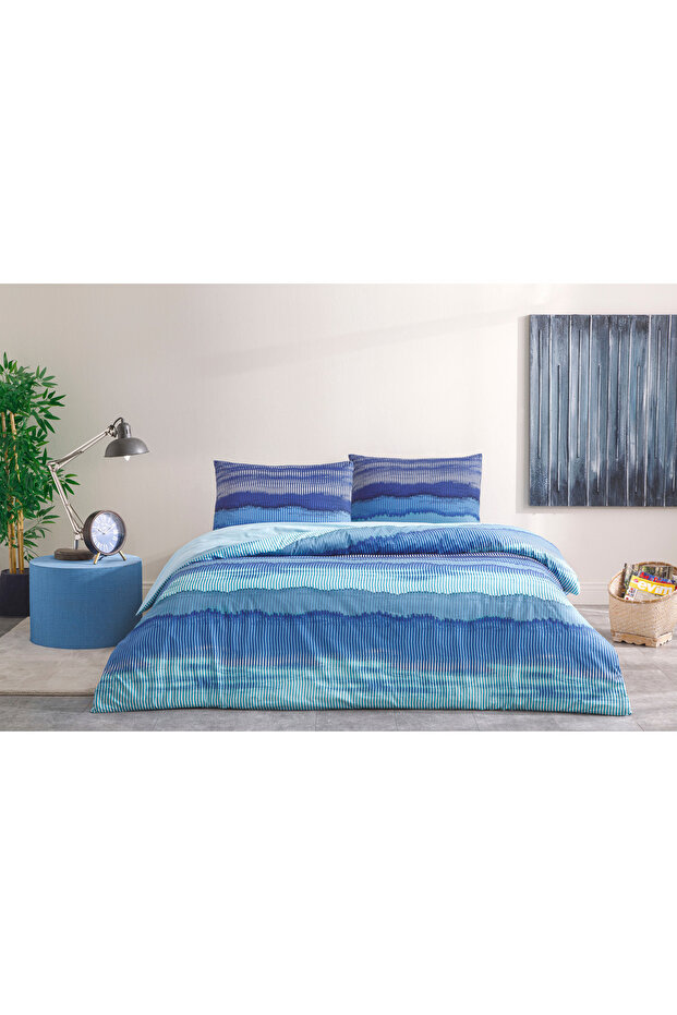 طقم غطاء لحاف قطني مزدوج مقاس 200×220 سم