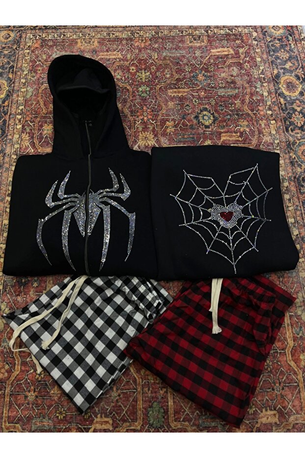 بنطال رياضي ذو مربعات حمراء - 3