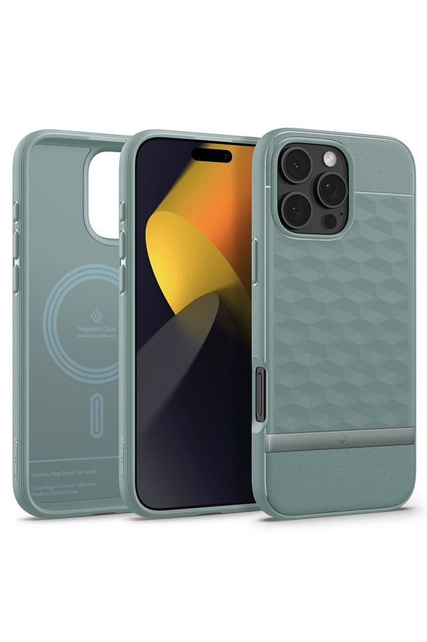 Caseology iPhone 16 Pro Max Kılıf Parallax Mag MagSafe özellikli Sage Green - ACS08040 - 3