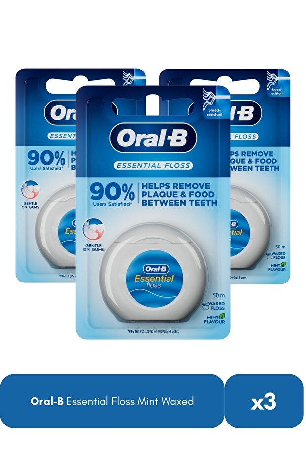 Dental Floss | Essential Floss Mint Waxed | 3 pcs