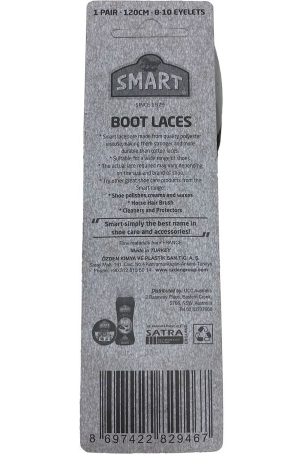 Bot Bağcığı Siyah 120 CM 1 Çift - 3