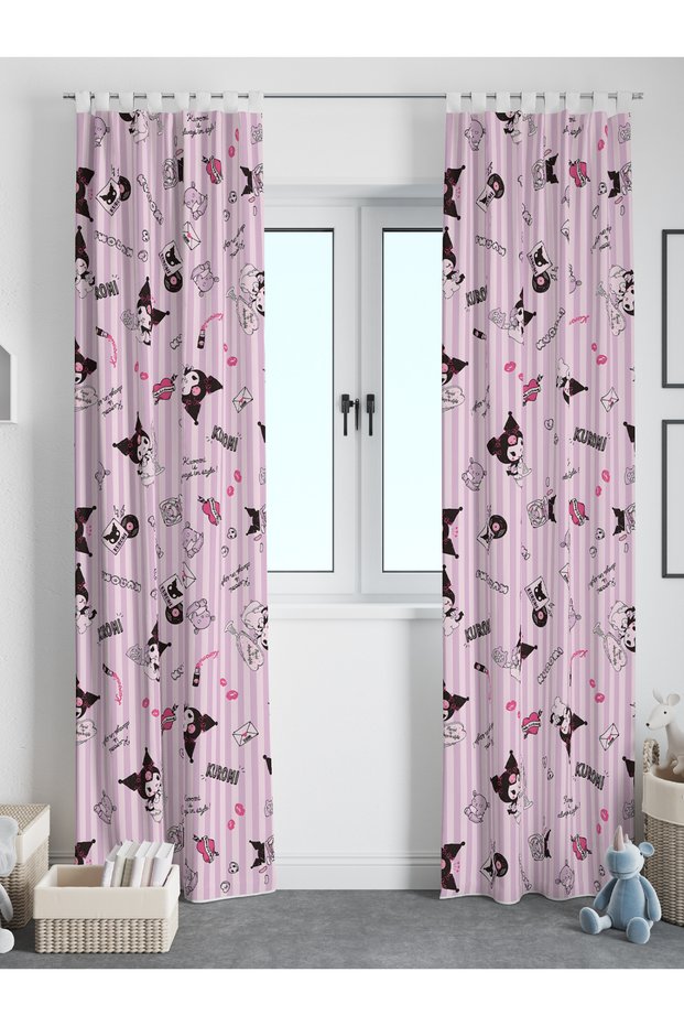 Kuromi Themed Background Curtain Children's / Baby's Room Single Wing