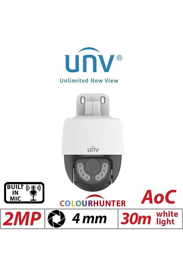UNV UAC-P112-AF40-W 2MP FullColor Mini  Hareketli ve Sesli  PT AHD KAMERA - 1
