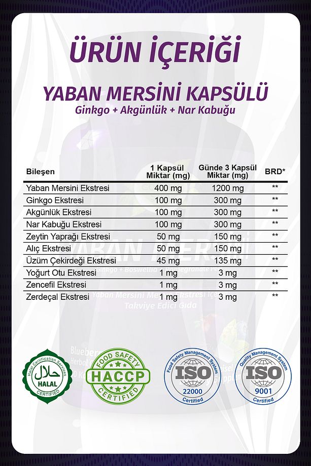 Yaban Mersini Kapsül (BLUEBERRY CAPSULE) - 4