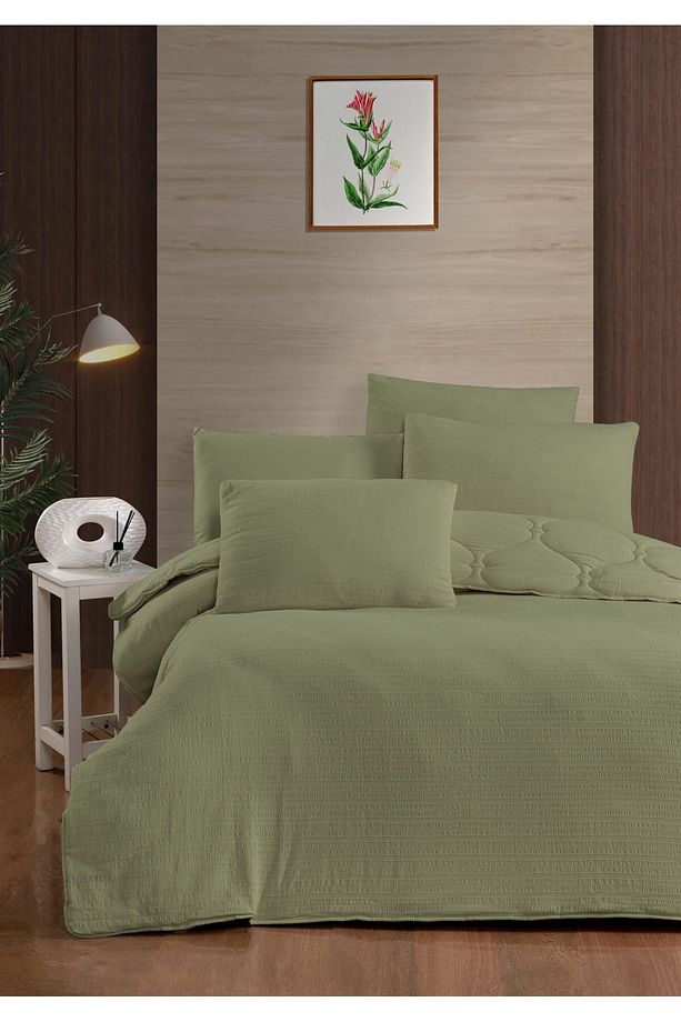 Emboss Verde Çift Kişilik Yorgan Seti - 1