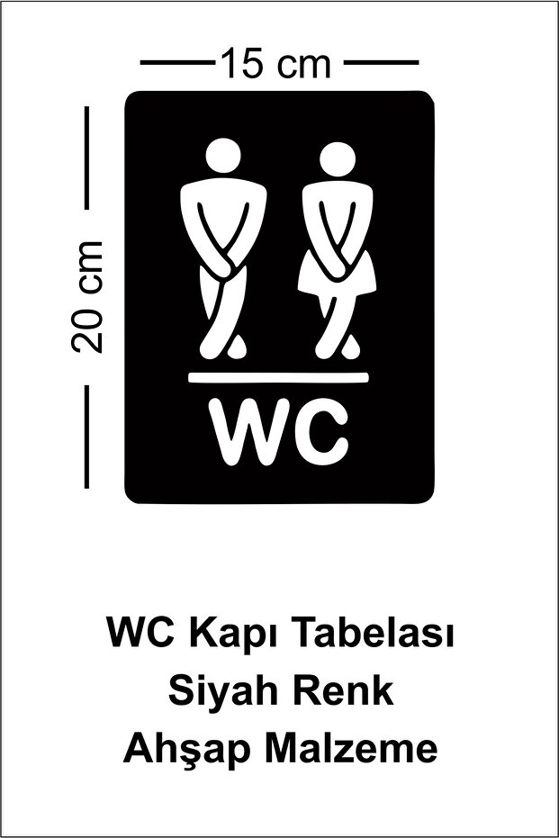 WC Yazısı | WC Yönlendirme Yazısı | WC Kapı Tabelası | WC Levhası | WC Tabelası - 1