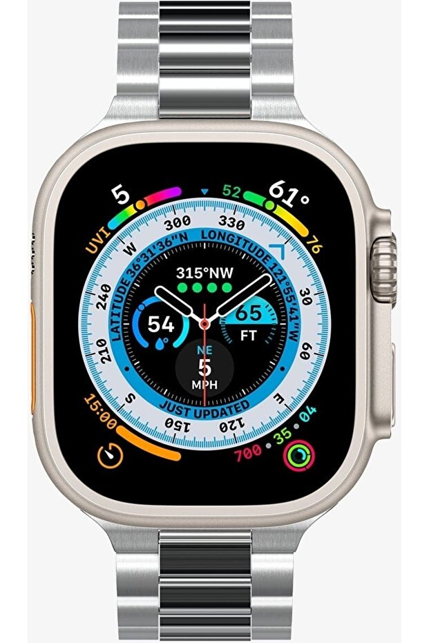 Apple Watch 49/46mm Ultra 4/3/2/1 / Seri 12/11/10 Uyumlu Kordon Band Modern Fit 316L - AMP06356