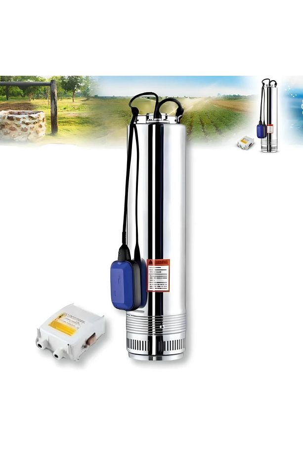 1.8 hp 220V Çok Kademeli Yüksek Basınçlı Paslanmaz Çelik Gövdeli Paket Keson Kuyu Dalgıç Pompa - 1