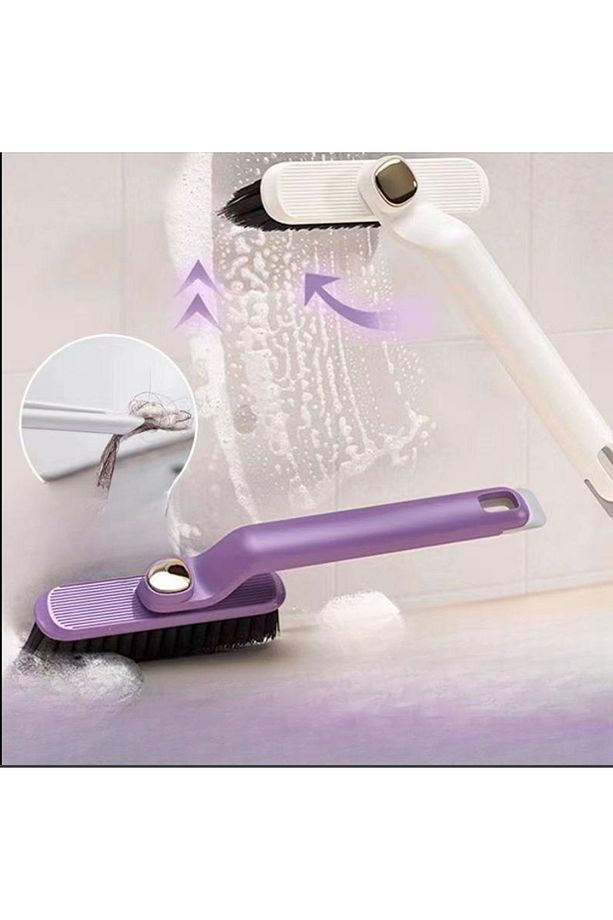 Dönebilen Başlıklı Fırça Cımbızlı Sert Zemin Temizleme Fırçası Banyo Mutfak Fayans - 3