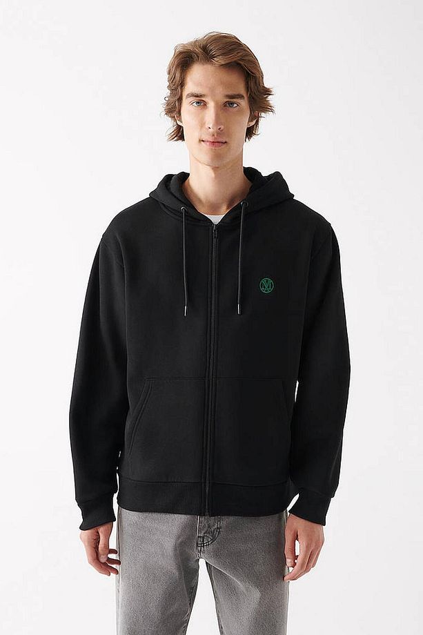 M066979-900-22k Fermuarlı Siyah Erkek Sweatshirt - 2