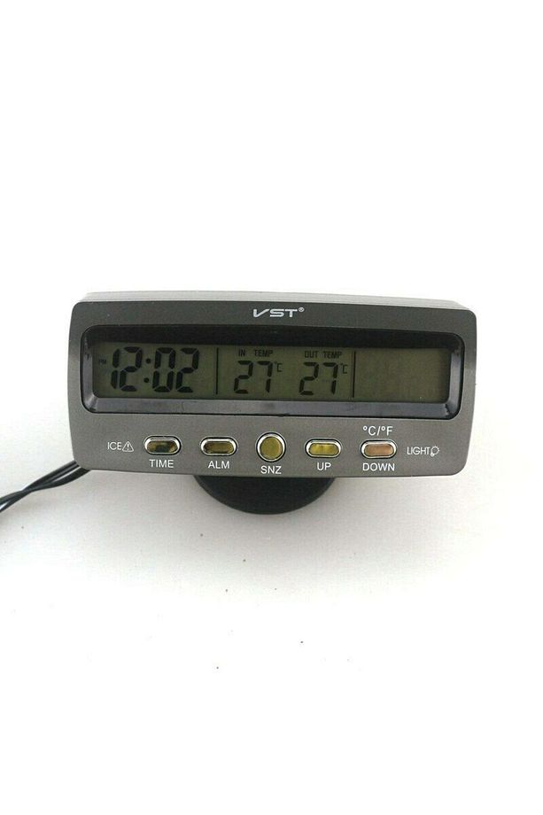 Araba Araç Oto Çok Fonksiyonlu Iç Ve Dış Termometre Saat Voltmetre Vst7045 - 4
