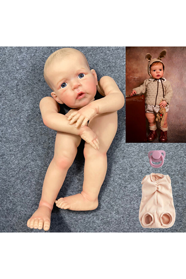 With Cloth Body Already Painted Kit 24-25Inch Already Painted Reborn Doll Kit Sandie Large Baby 3D S