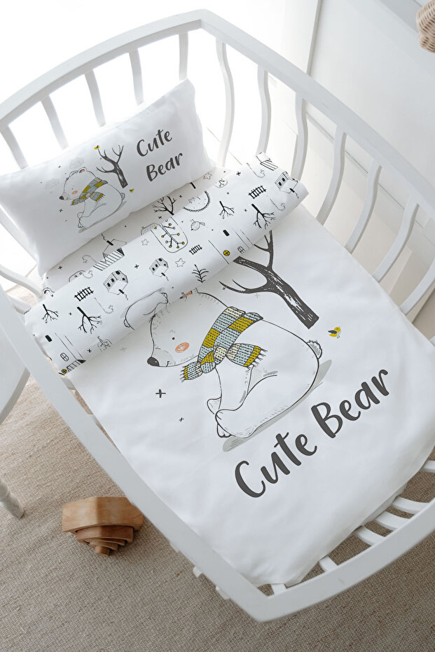 Park Bedding Set (80X120) - for Baby Series - Polar Bear with Scarf